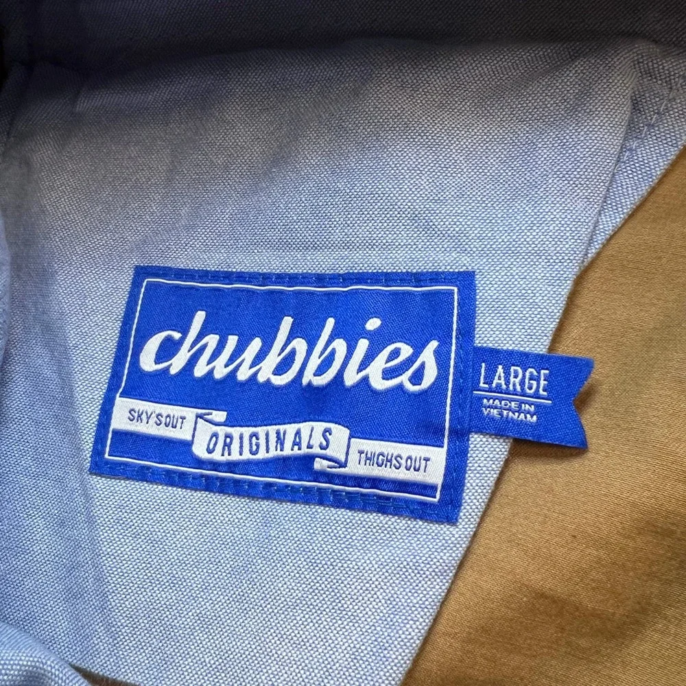 Chubbies Originals Shorts Mens Large Tan Khaki 7 Inch Inseam Stretch Chino Twill - Picture 3 of 10